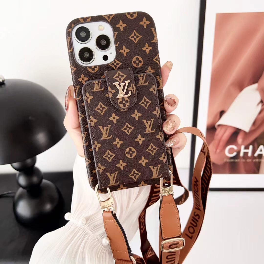 HypedEffects louis vuitton Monogram iPhone 17 Case with Wrist Strap and Pouch | Luxury and Functionality