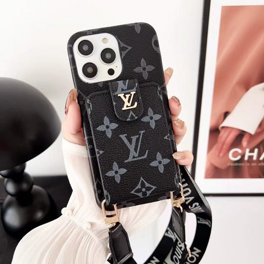 HypedEffects louis vuitton Monogram iPhone 17 Case with Wrist Strap and Pouch | Luxury and Functionality
