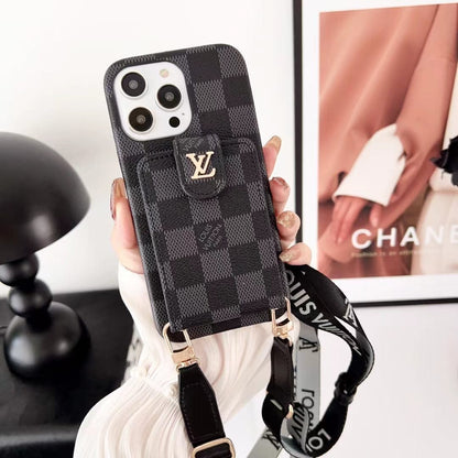 HypedEffects louis vuitton Monogram iPhone 17 Case with Wrist Strap and Pouch | Luxury and Functionality