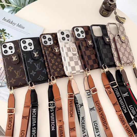 HypedEffects louis vuitton Monogram iPhone 17 Case with Wrist Strap and Pouch | Luxury and Functionality