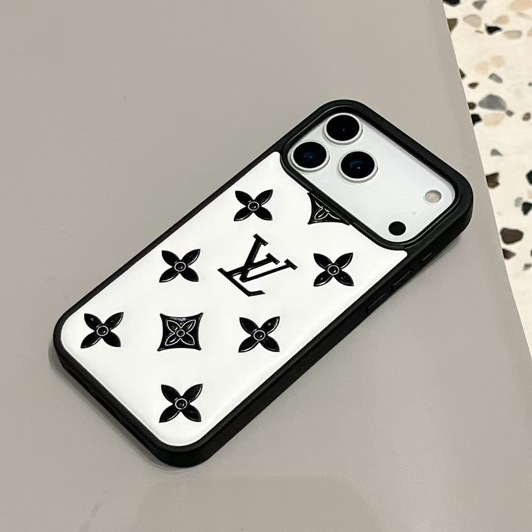 HypedEffects louis vuitton Monogram Relief Luxury Case for iPhone 13 to 17 Pro Max