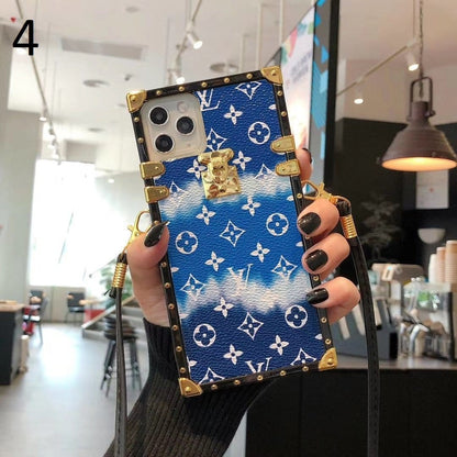 HypedEffects louis vuitton Rainbow Leather Case For iPhone 15 (iphone13-iPhone14)