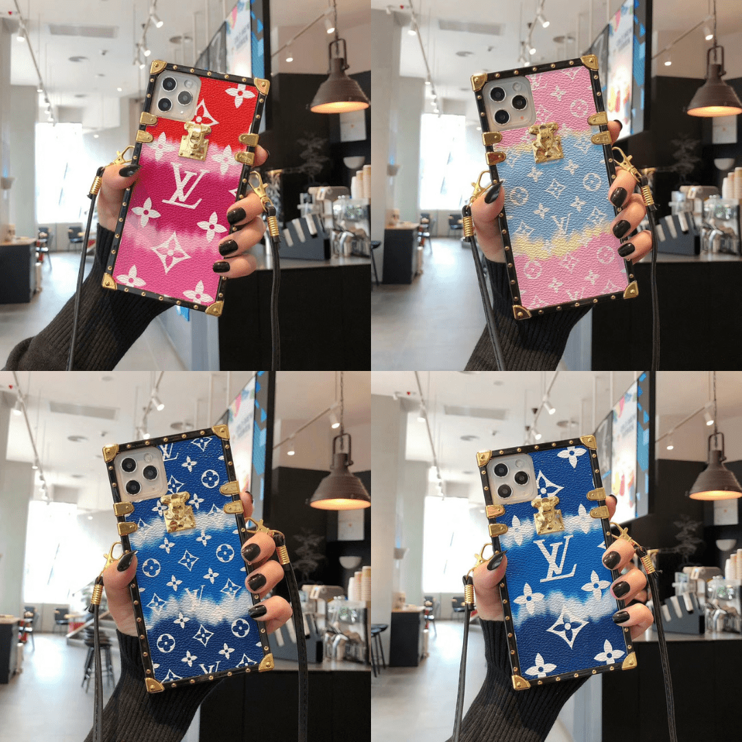 HypedEffects louis vuitton Rainbow Leather Case For iPhone 15 (iphone13-iPhone14)