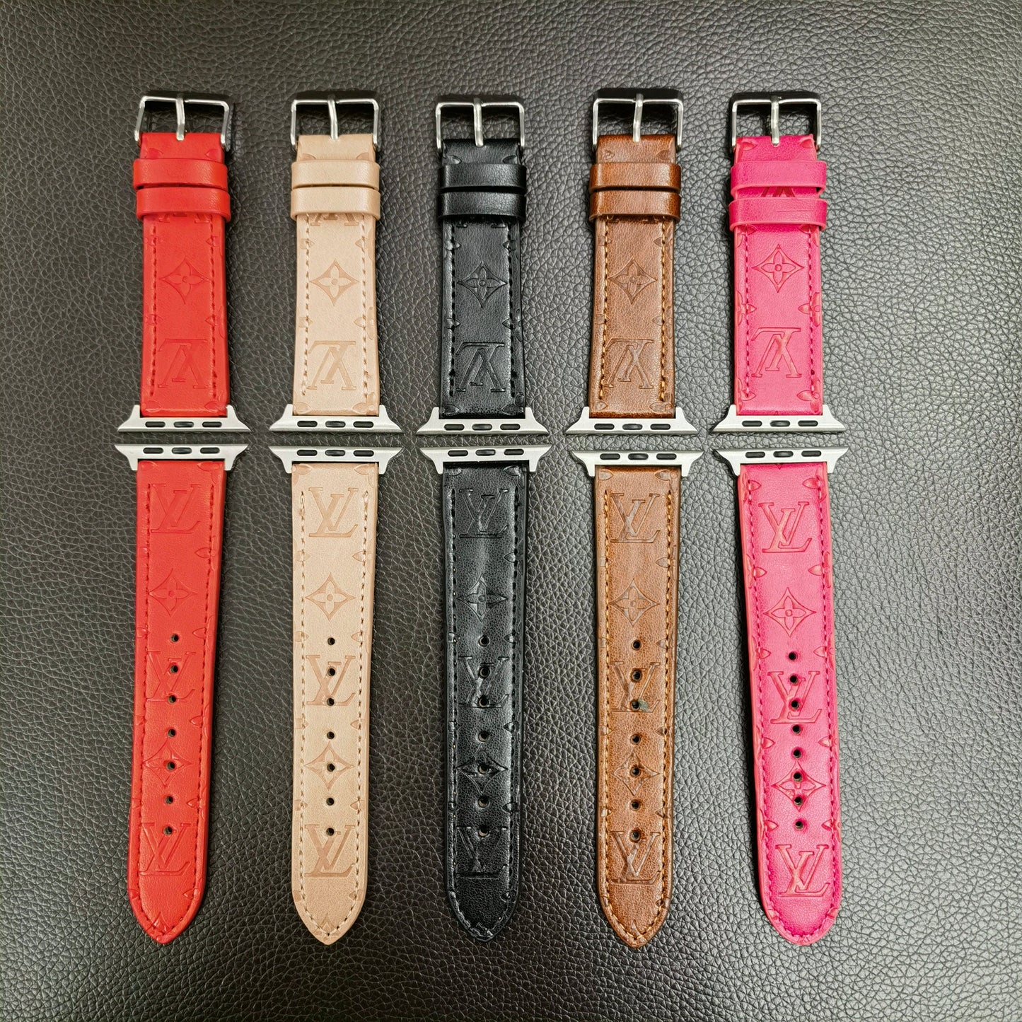 HypedEffects louis vuitton Textured Leather Watch Band 38/40/41/42/44/45/49 mm