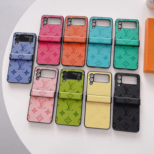 HypedEffects louis vuitton Z Flip Phone Case with Finger Strap | Stylish Grip