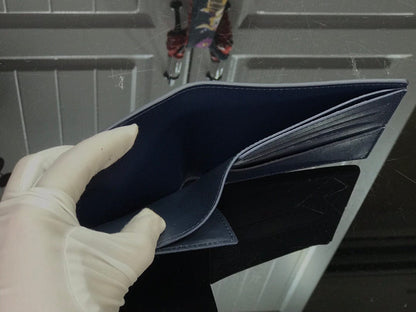 HypedEffects Luxury Blue Monogram Bifold Wallet