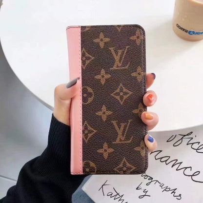 HypedEffects New Leather louis vuitton and gucci Folio Cases for iPhone 15