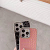 HypedEffects Prada Croc-Embossed Designer Phone Case for iPhone 11 to 16