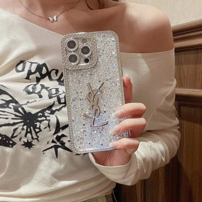 HypedEffects Sparkling YSL iPhone Cases Compatible with iPhone 11 to iPhone 15 Models