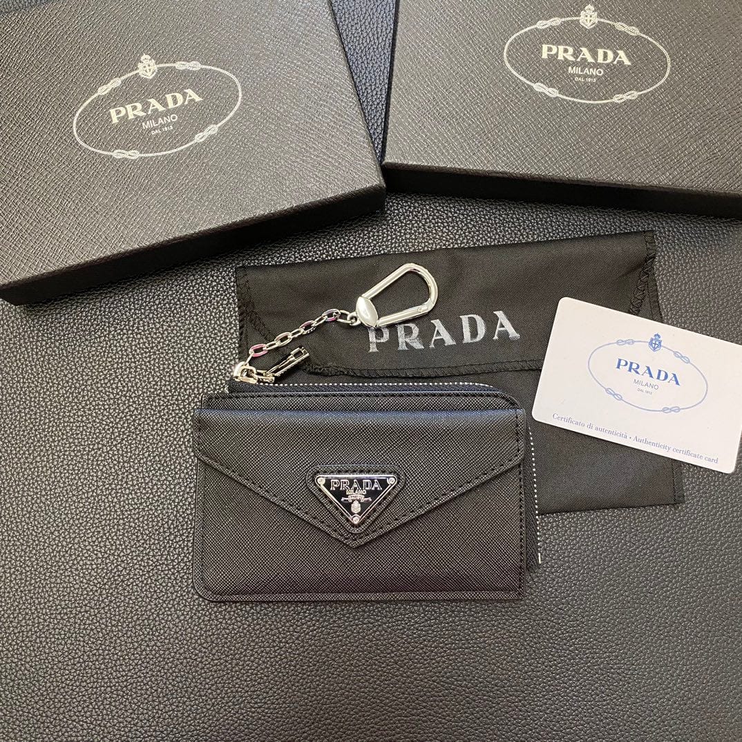 HypedEffects Stylish Prada Card Holder Wallet with keychain Holder