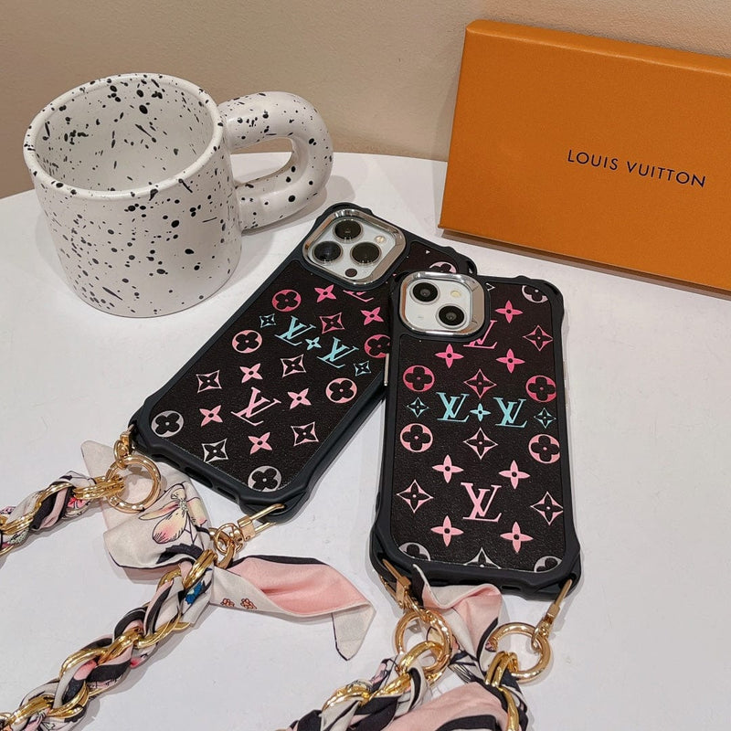 HypedEffect Stylish TPU Louis Vuitton iPhone Case with Elegant Handle